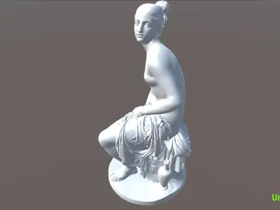 Nymph Statuette Low-poly 3D model