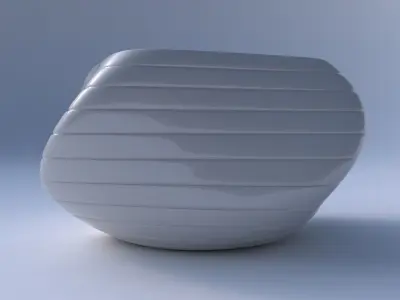 Bowl helix with smooth horizontal dents 3D print model