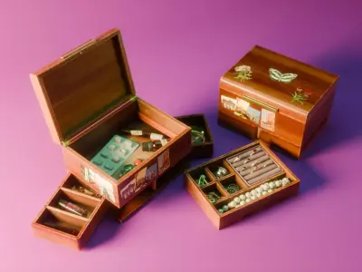 Jewelry Box Low-poly 3D model