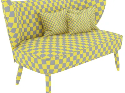 Fitz Two seater Sofa 3d model Low-poly 3D model