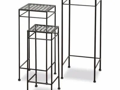 Wivenhoe Square Pedestal Plant Stand 3D model
