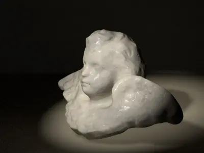 Classic Stone Angel Head Free 3D print model