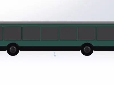 bus 3d model 3D model