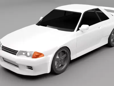 Nissan Skyline R-32 Low-poly 3D model