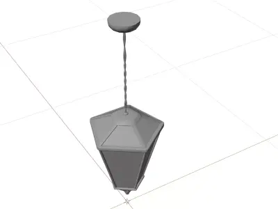 Geometric Hanging Lantern Elegant 3D Model with PBR Materials 3D model