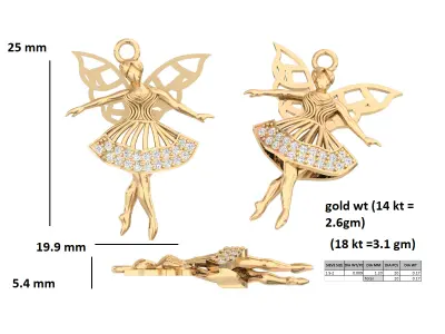 unique luxury diamond pendant  3D print model