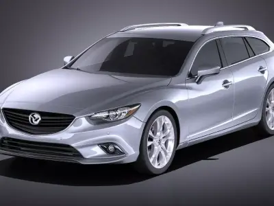 Mazda 6 wagon 2015 VRAY 3D model