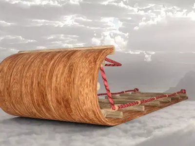 sled christmas  Low-poly 3D model