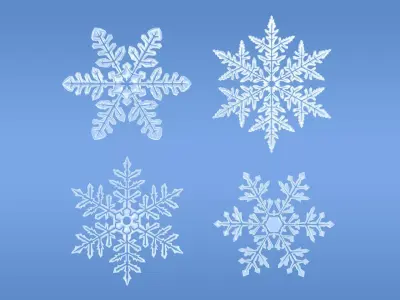 Snowflakes set v1 3D model