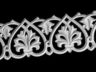 Central decor ornament for furniture 3D model 470