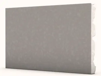 Ancient Battered Stone Wall Section 3D model