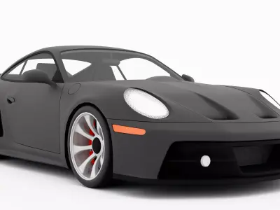 Sport Car Low-poly 3D model