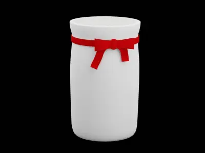 Christmas Candle Low-poly 3D model