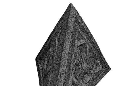 Carved Celtic Triquetra Ornament Low-poly 3D model