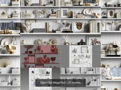 Decor Set MegaPack 3D Model Collection