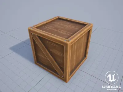 Western Wooden Boxes Low-poly 3D model