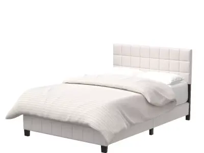 Fairfield Twin Upholstered Panel Bed Beige 305952T 3D model