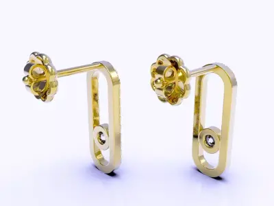 Messika earrings 3D print model