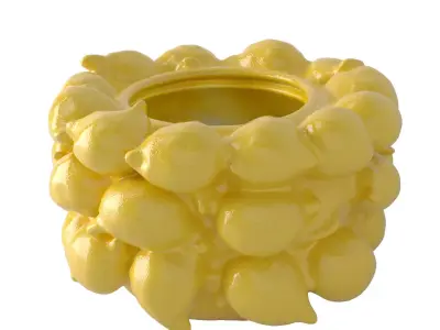 Ceramic Lemon Planter 3D model