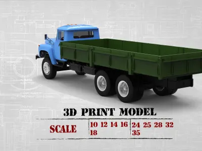 ZIL 133GYA truck model stl printable rc truck kits 3D print model