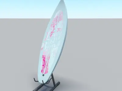 surfboard V3 Low-poly 3D model