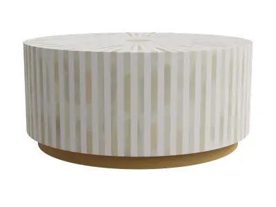 Light Beige Bohemian Coffee Table Low-poly 3D model