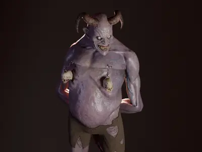 Evil Demon Low-poly 3D model