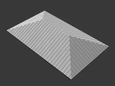 Metal roof 25O10 3D model