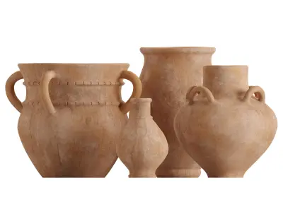 Halldale Terracotta Vase Collection 3D model
