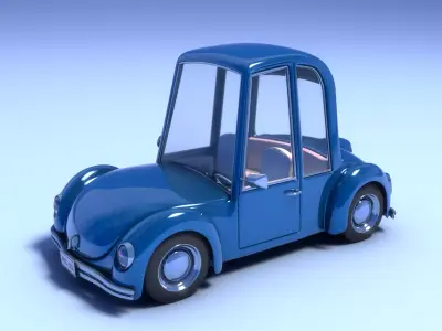 Car - rigged 3D model