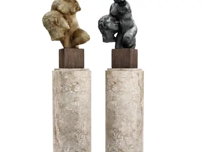 Rodin Wissant sculpture 3D model