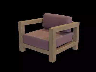 Veroda Angle Sofa 03 Low-poly 3D model