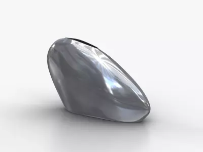 Aluminium Vase M Low-poly 3D model