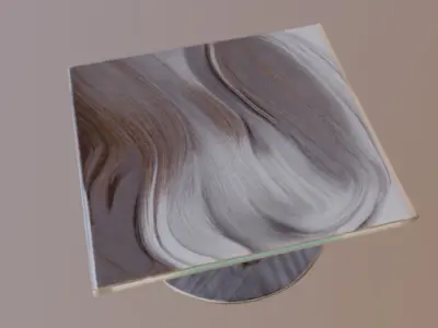 Elegant Nature Inspired Square Table 3D Mode 3D model