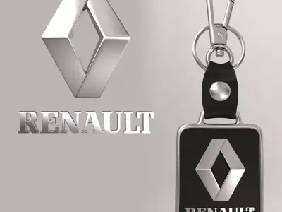 Renault car logo keychain 3d model  3D model