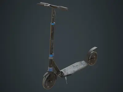 Kick Scooter 1B Low-poly 3D model