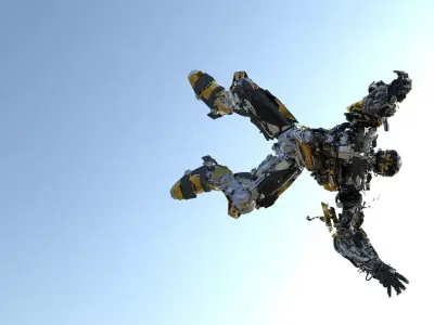 HotRod full Transformation Rigged animated TF last knight 3D model