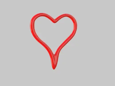 Heart icon v 14 3D model