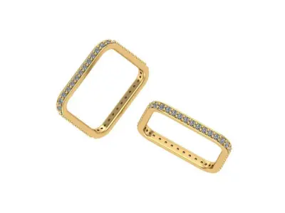 Eternity Rings With Gems Set 9 Sizes 3D print model  3D print model