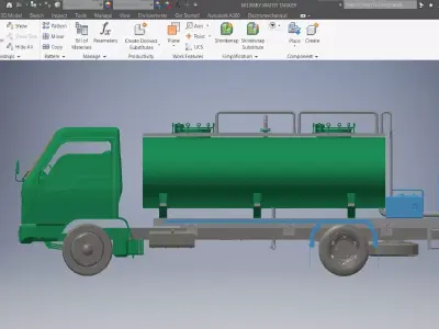 WATER TANKER Vehicle 3d model 3D model