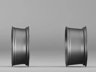 001655 3D Scan of Car Alloy Wheel Rim 3D print model