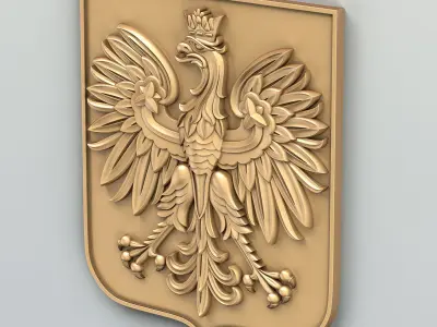 Coat of arms of Poland 3D model