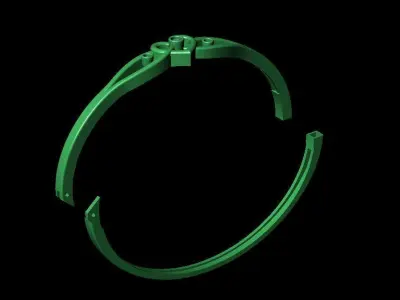 braclate gold dimand 3D print model