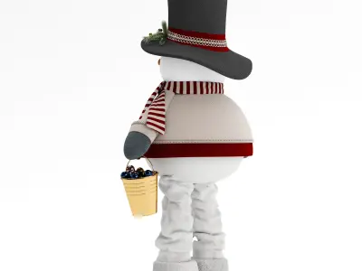 Christmas snowman 3D model