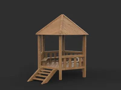 Wooden Camellia 3D model