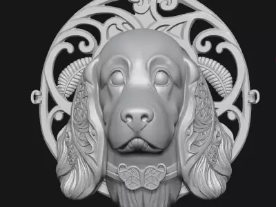 dog sculpture 3D print model get