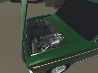 Lada 2106 with custom parts - Low poly Low-poly 3D model