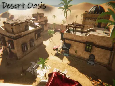 Desert Oasis 1 Update Low-poly 3D model