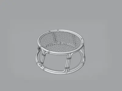 Bamboo table top mesh 3D model