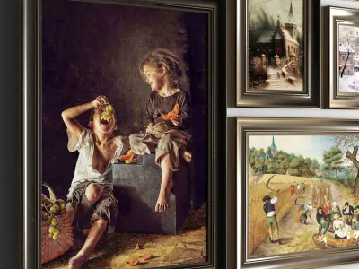 classic frame 01 Low-poly 3D model